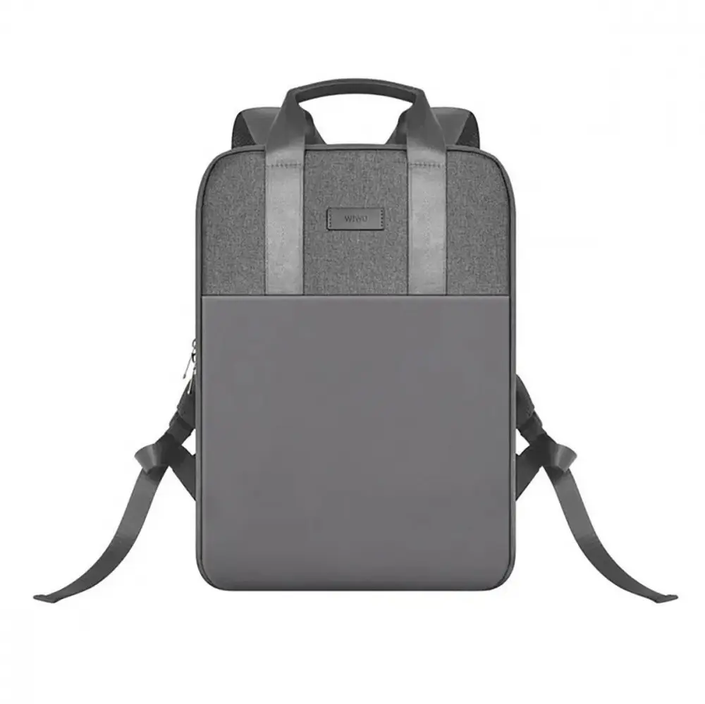 Рюкзак для ноутбуков WIWU Minimalist Backpack из влагостойкого полиэстера 15,6" серый (46028)