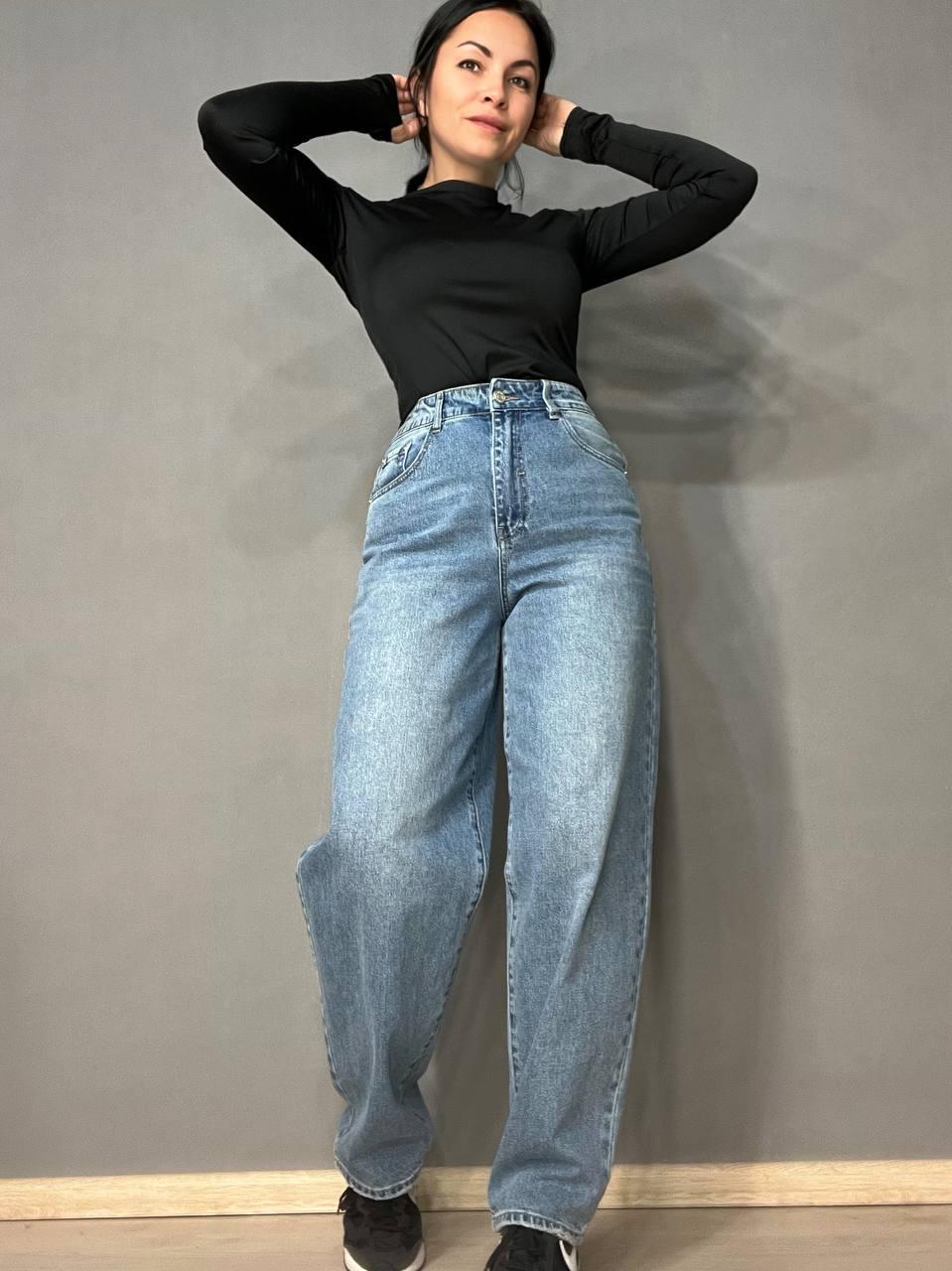 Джинси жіночі Cool Angels 3101 SKATER jeans банани висока талія стрейчеві р. 27 Світло-синій (3522) - фото 7