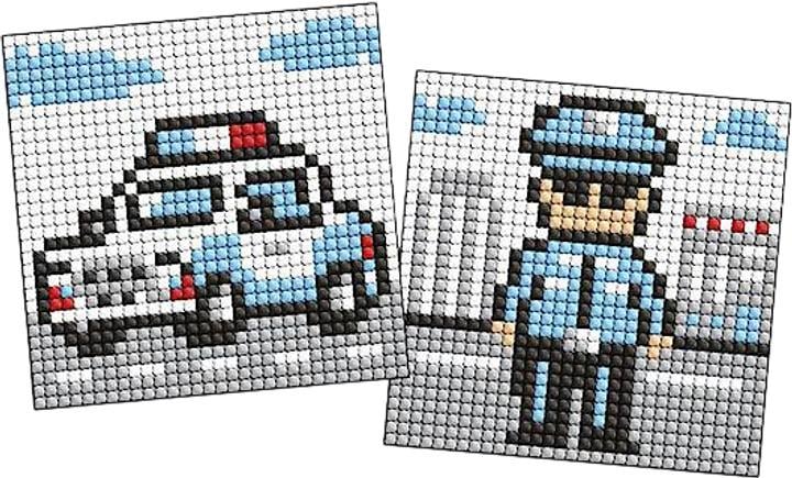 Алмазная мозаика для детей Ideyka Полицейский профессии на самоклеящейся основе 9х9 см (AMS1102)