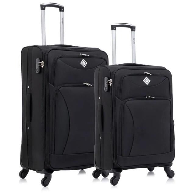Чемоданы тканевые Bonro Tourist 2 шт.74х44х29/64х39х26 см Черный (2761308526)