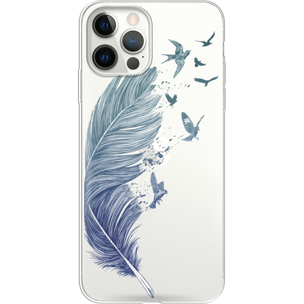 Чехол Boxface iPhone 12 Pro Max Feather Прозрачный силикон (41085-cc38-41085)