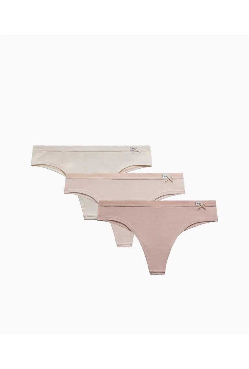 Набор трусов бразилиана женских Atlantic 3CLP-005 хлопковых с низкой посадкой 3 шт. S Темный экрю/Бежевый/Пудровый (2375954711) Набор трусов бразилиана женских Atlantic 3CLP-005 хлопковых с низкой посадкой 3 шт. S Темный экрю/Бежевый/Пудровый (2375954711)