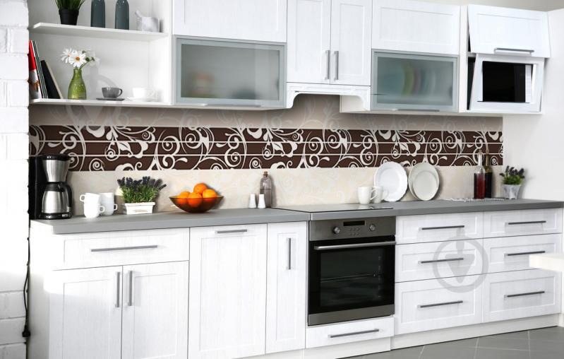 Скинали на кухню Zatarga «Шоколадный акцент» 600х2500 мм виниловая 3Д наклейка кухонный фартук самоклеящаяся Скинали на кухню Zatarga «Шоколадный акцент» 600х2500 мм виниловая 3Д наклейка кухонный фартук самоклеящаяся