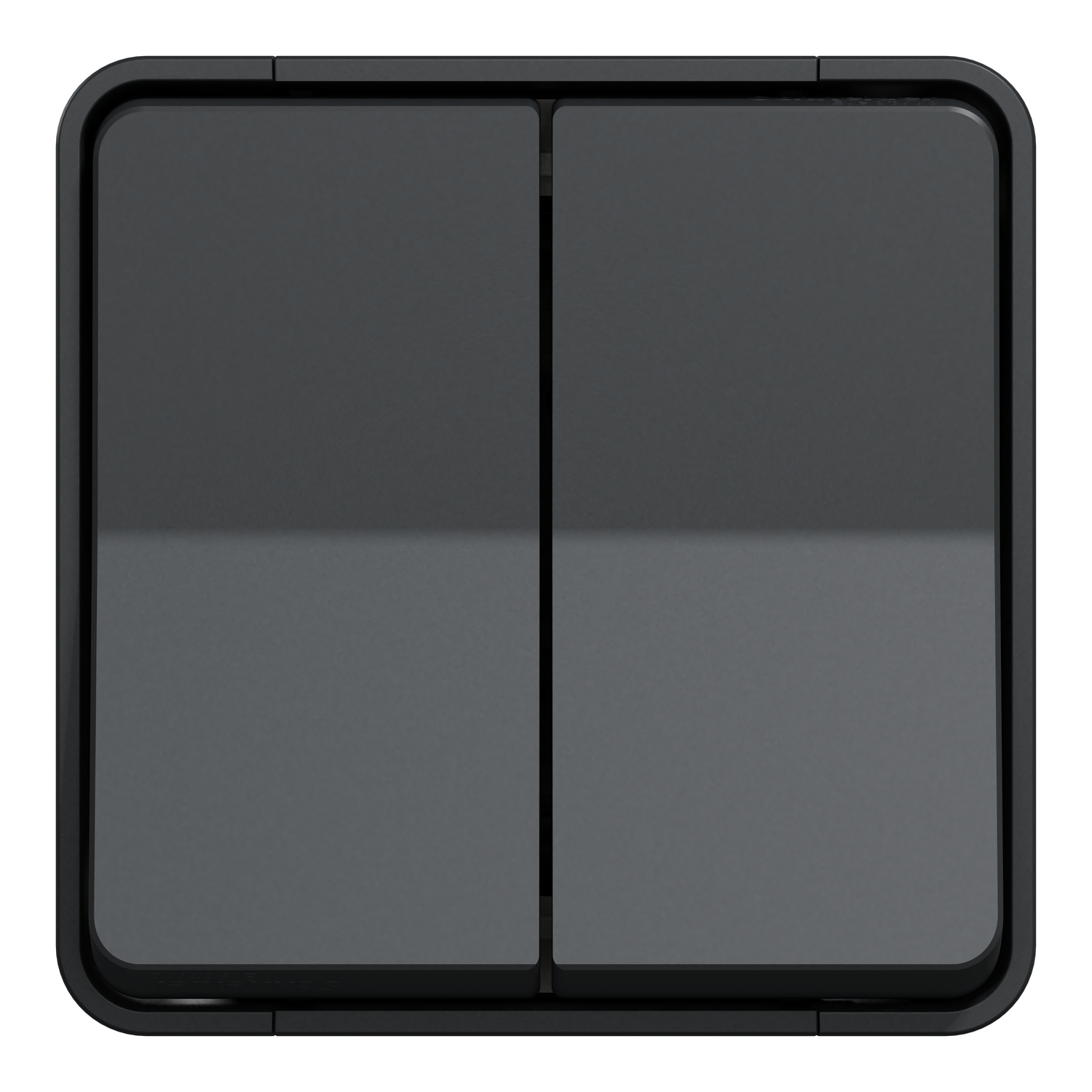 Переключатель двухклавишный Schneider Electric Mureva Styl IP55 Черный (MUR35022)