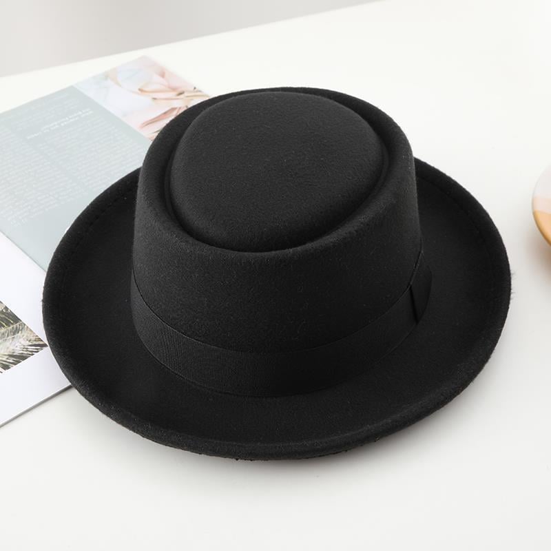 Шляпа канотье универсальная с лентой 56-58 см Черная (2976830797)