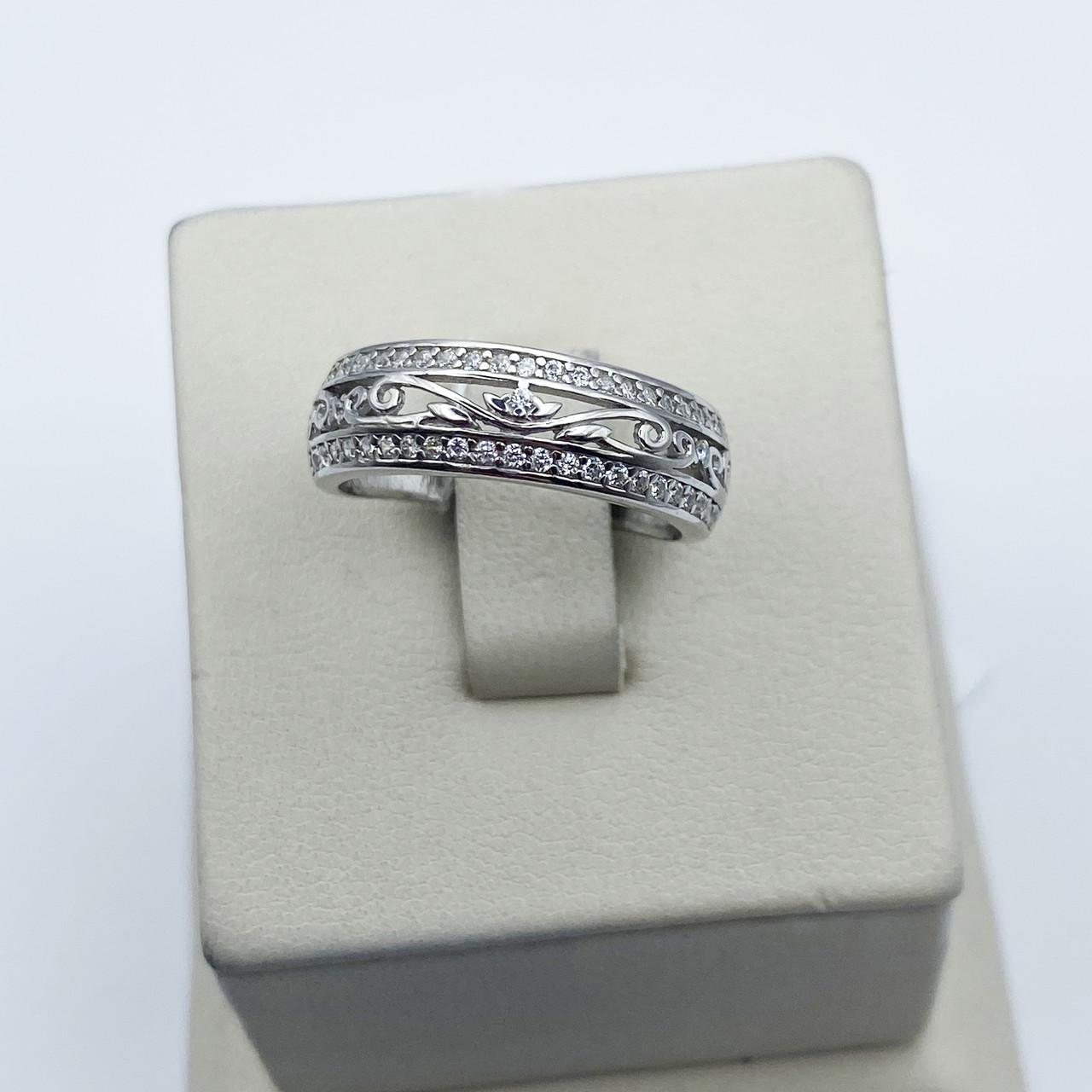 Кільце срібне з кубічним цирконієм р. 17 2,15 г (2034096108)