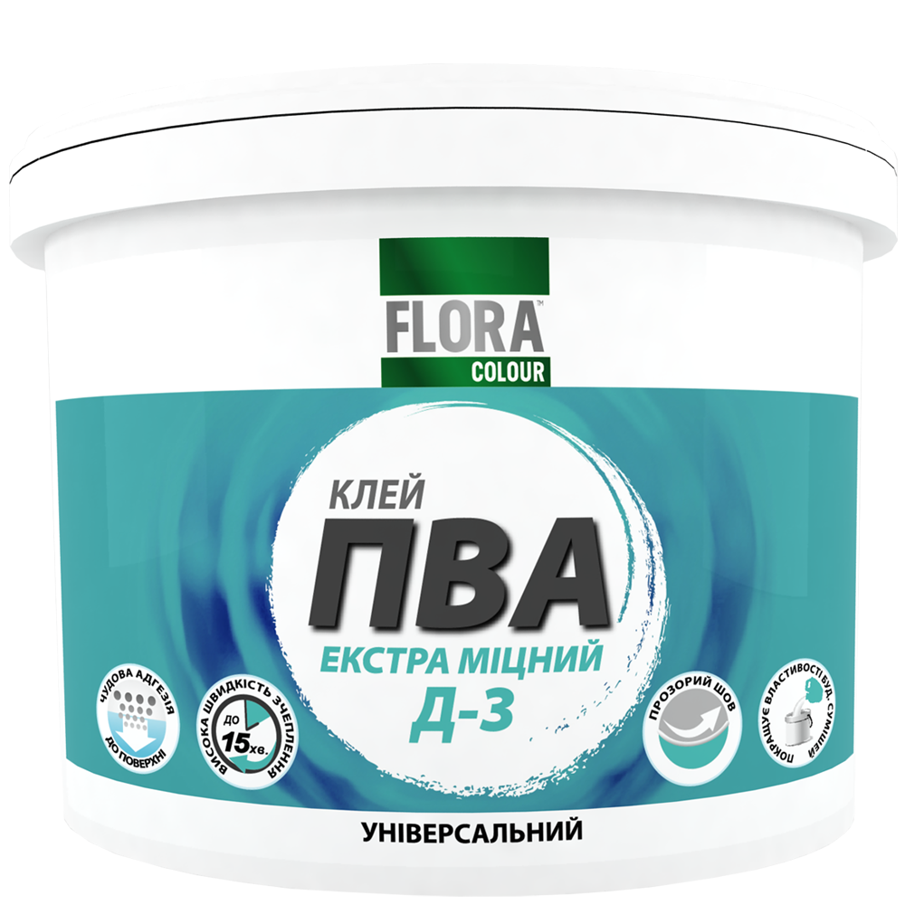Клей ПВА универсальный Д-3 Flora Colour 1 кг