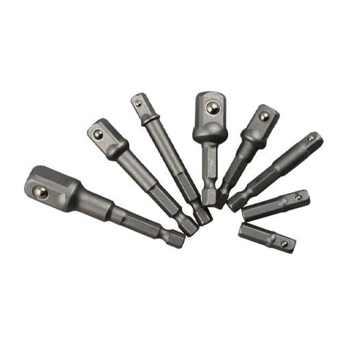 Набор из 8 переходников для шуруповерта 1/2" 1/4" 3/8" 25-73 мм 6-гранная сталь (439242)
