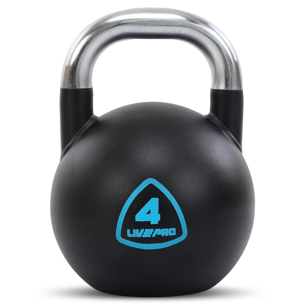 Гиря змагальна цільна LiveUp LP8042-4 сталева пофарбована з хромованою ручкою 4 кг Чорний (2545890920) Гиря змагальна цільна LiveUp LP8042-4 сталева пофарбована з хромованою ручкою 4 кг Чорний (2545890920)