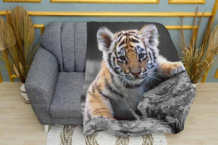 Плед Little tiger cub плюш двухслойный 135х150 см (113473-2)