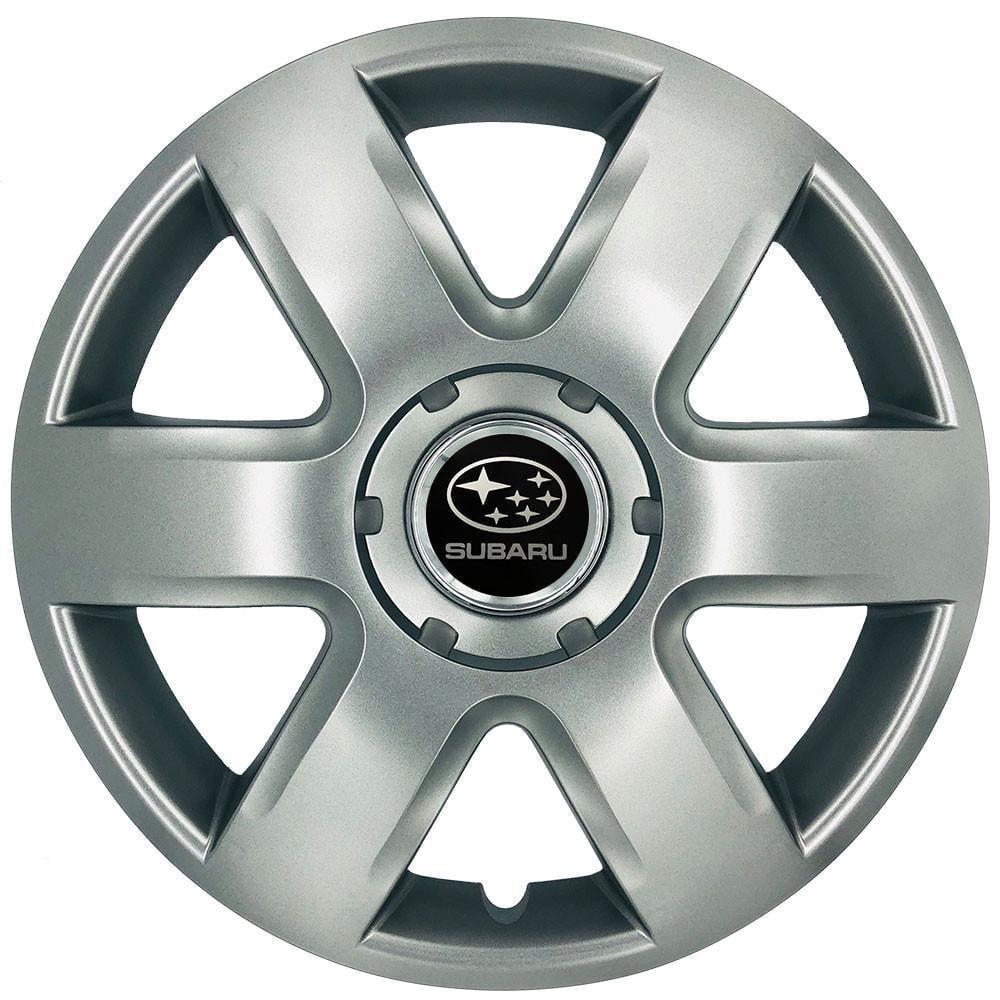 Колпаки SJS 337 с логотипом Subaru R15 4 шт. Серебристый (2654558836)