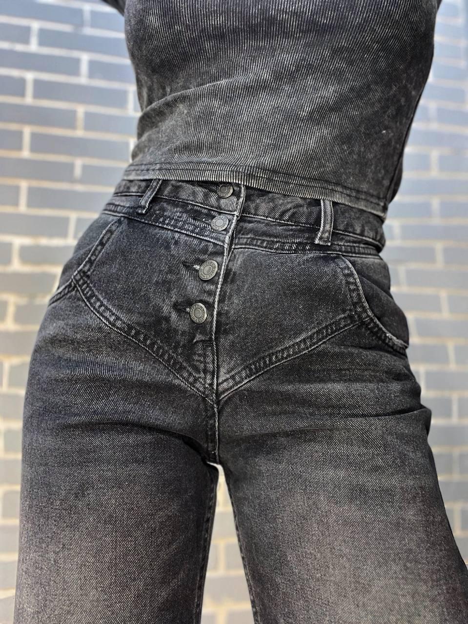 Джинсы женские ITS Basic 2909 straight кокетка пуговицы прямые от бедра р. 36 Черный (2775) - фото 7 Джинсы женские ITS Basic 2909 straight кокетка пуговицы прямые от бедра р. 36 Черный (2775) - фото 7