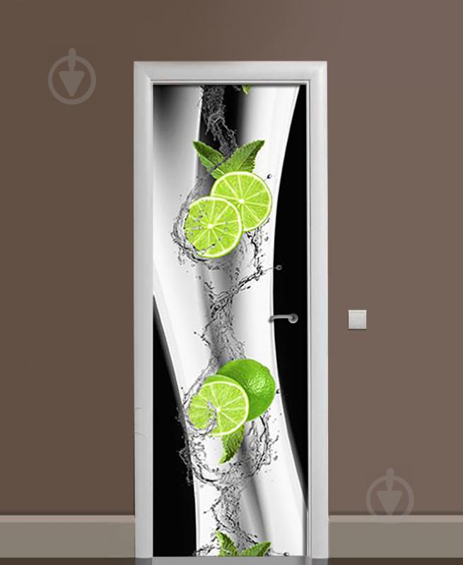 Наклейка на дверь Zatarga «Купание лайма» 650х2000 мм виниловая 3Д наклейка декор самоклеящаяся Наклейка на дверь Zatarga «Купание лайма» 650х2000 мм виниловая 3Д наклейка декор самоклеящаяся