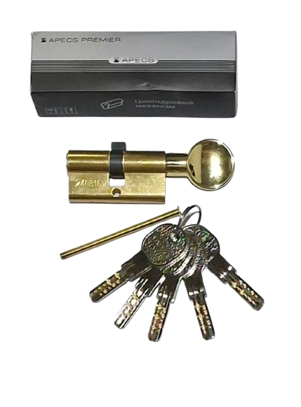 Цилиндр для замков Apecs QM-60-C-G ключ/вороток (307751E)