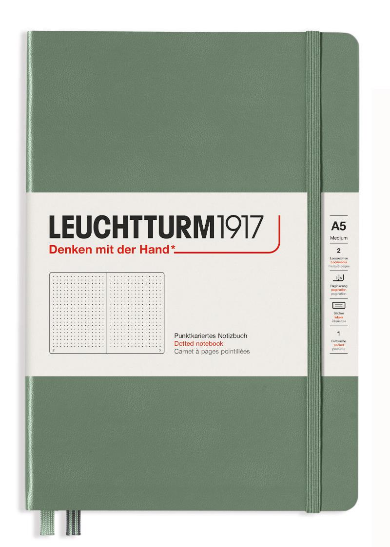 Блокнот Leuchtturm1917 Smooth Colours средний точка Olive (365489) - фото 1