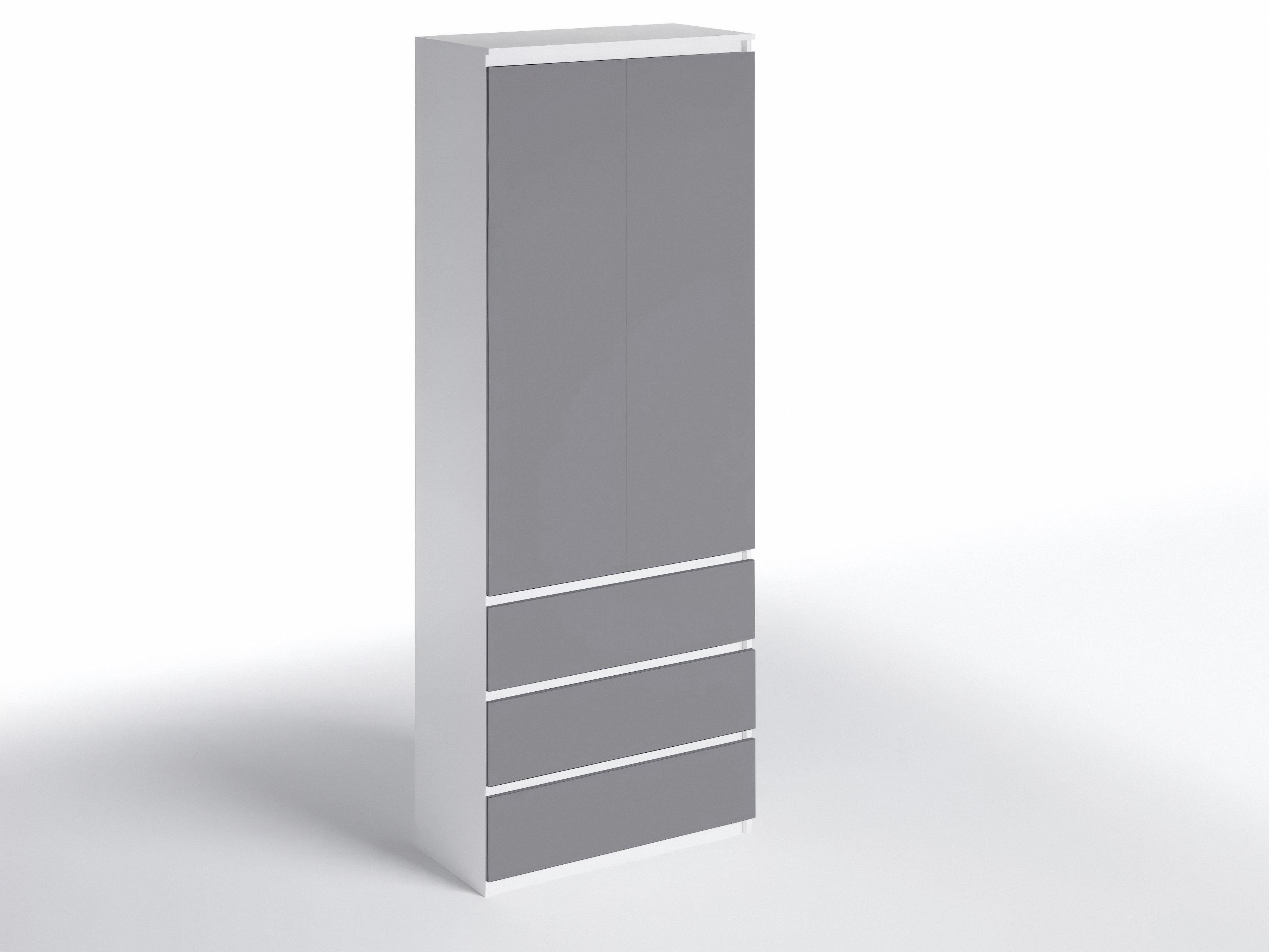 Шафа з полицями та шухлядами T-210 803х502х2117 мм Білий/Антрацит - фото 3 Шафа з полицями та шухлядами T-210 803х502х2117 мм Білий/Антрацит - фото 3