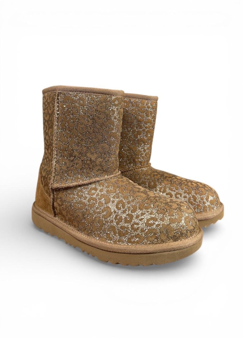 Угги UGG Kids Classic II Glitter Leopard s/n 1112388K р. 36 US 4 22 см Коричневый (2880786234)