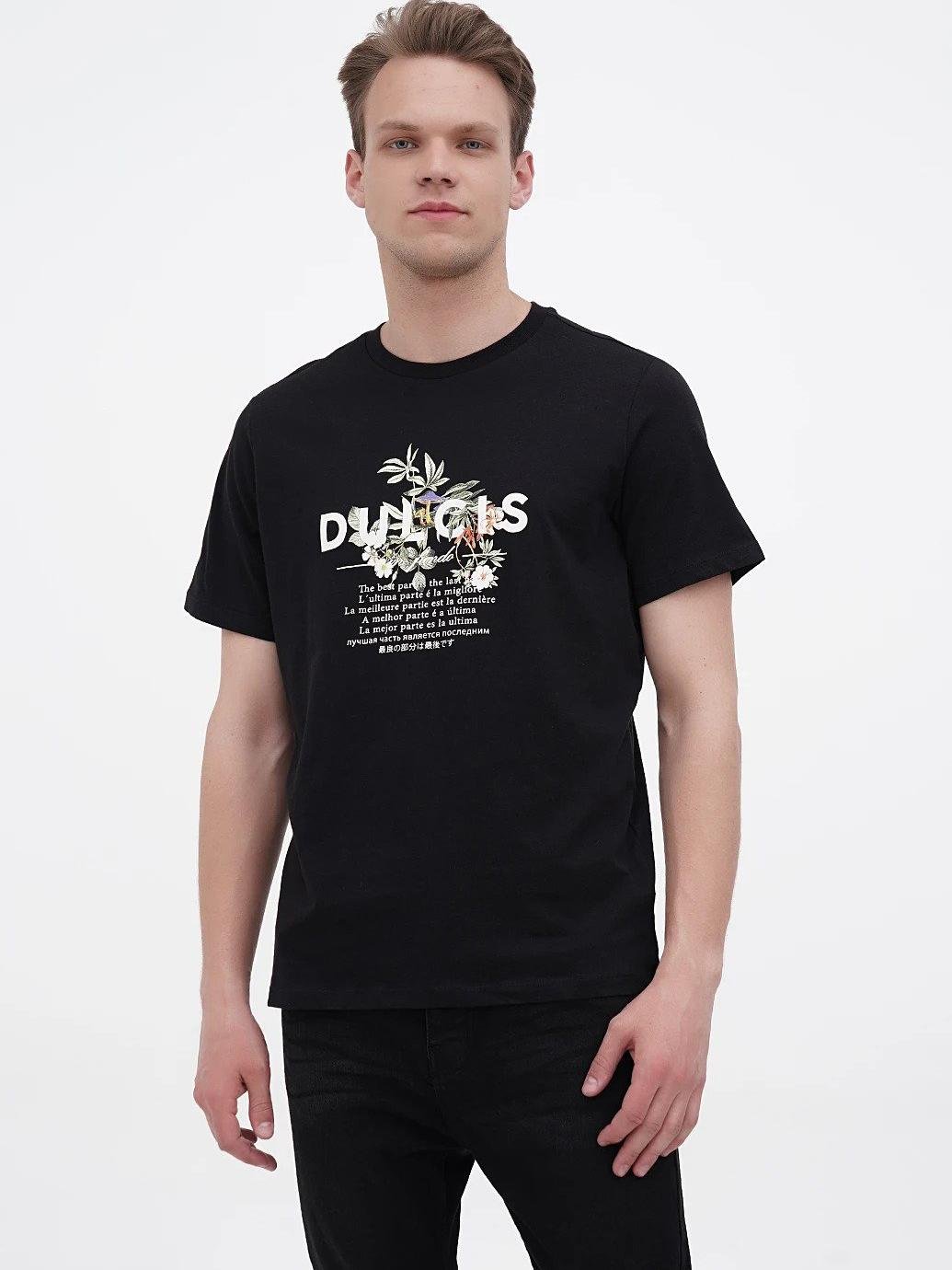 Футболка H&M принт S Чорний (AA29091036336)