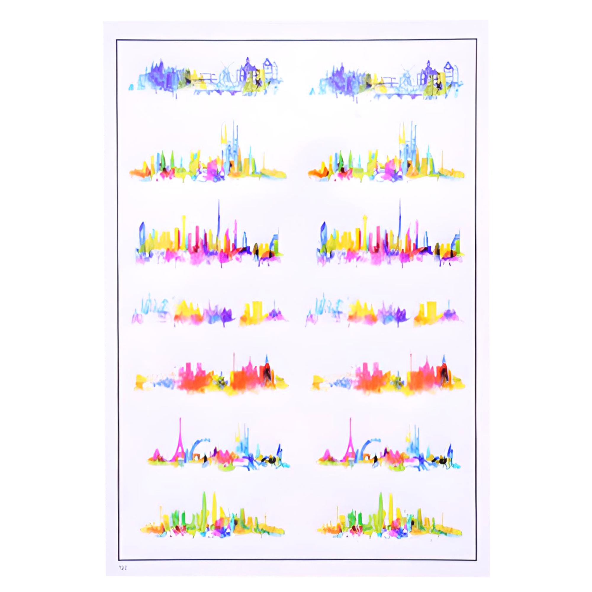 Декораторы изображения картинки пластиковые для заливки в эпоксидную смолу/скрапбукинга Города 10,5х15 см Прозрачный