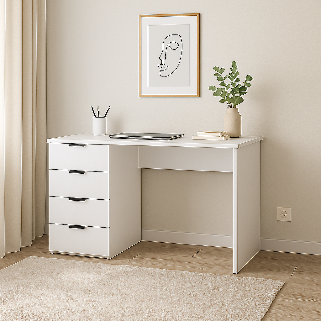 Стол письменный СП2 4Я SENAM 750х1100х500 мм ДСП Белый - фото 1 Стол письменный СП2 4Я SENAM 750х1100х500 мм ДСП Белый - фото 1