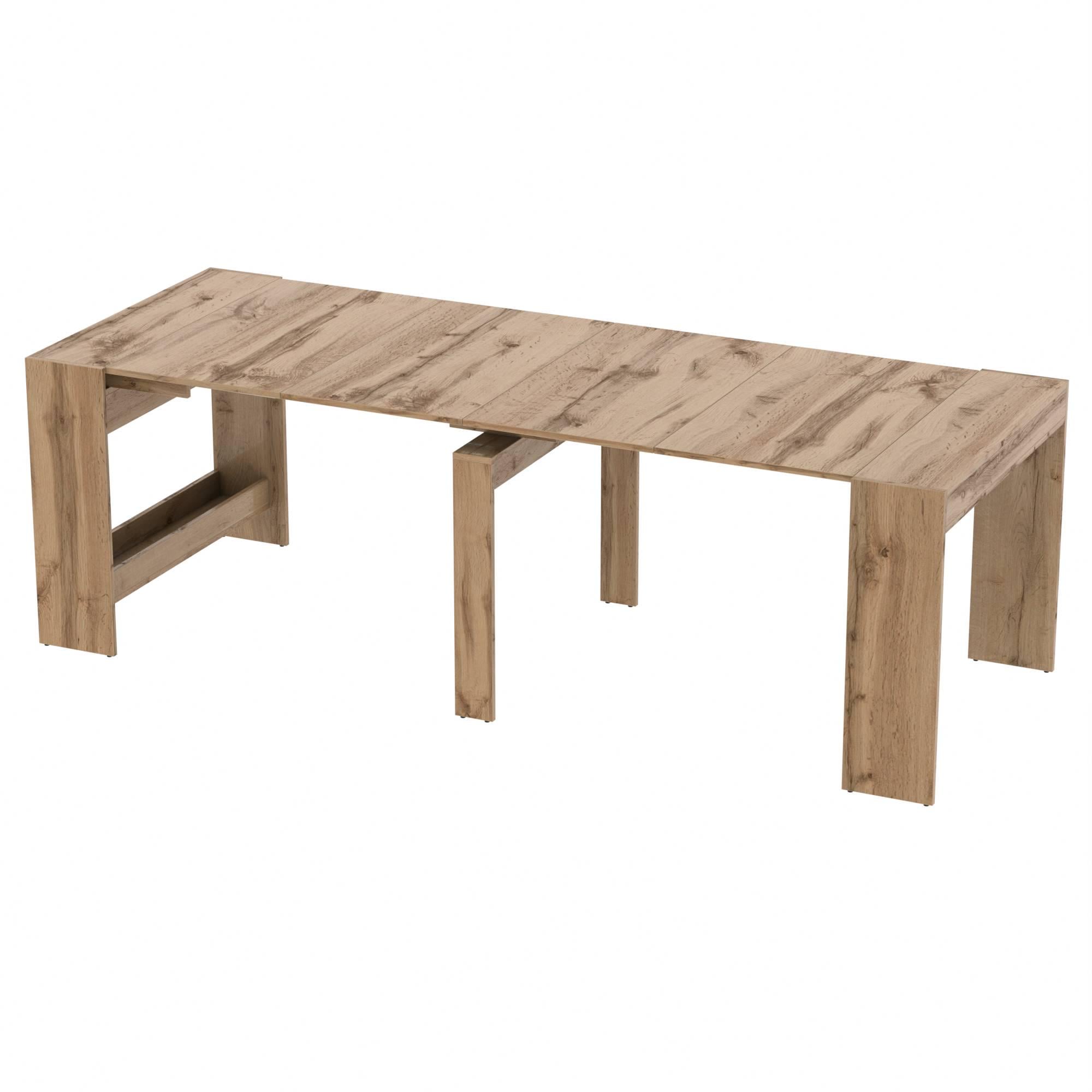 Обеденный раздвижной стол для кухни Неман ПИТОН Лайт Дуб аппалачи (207203)