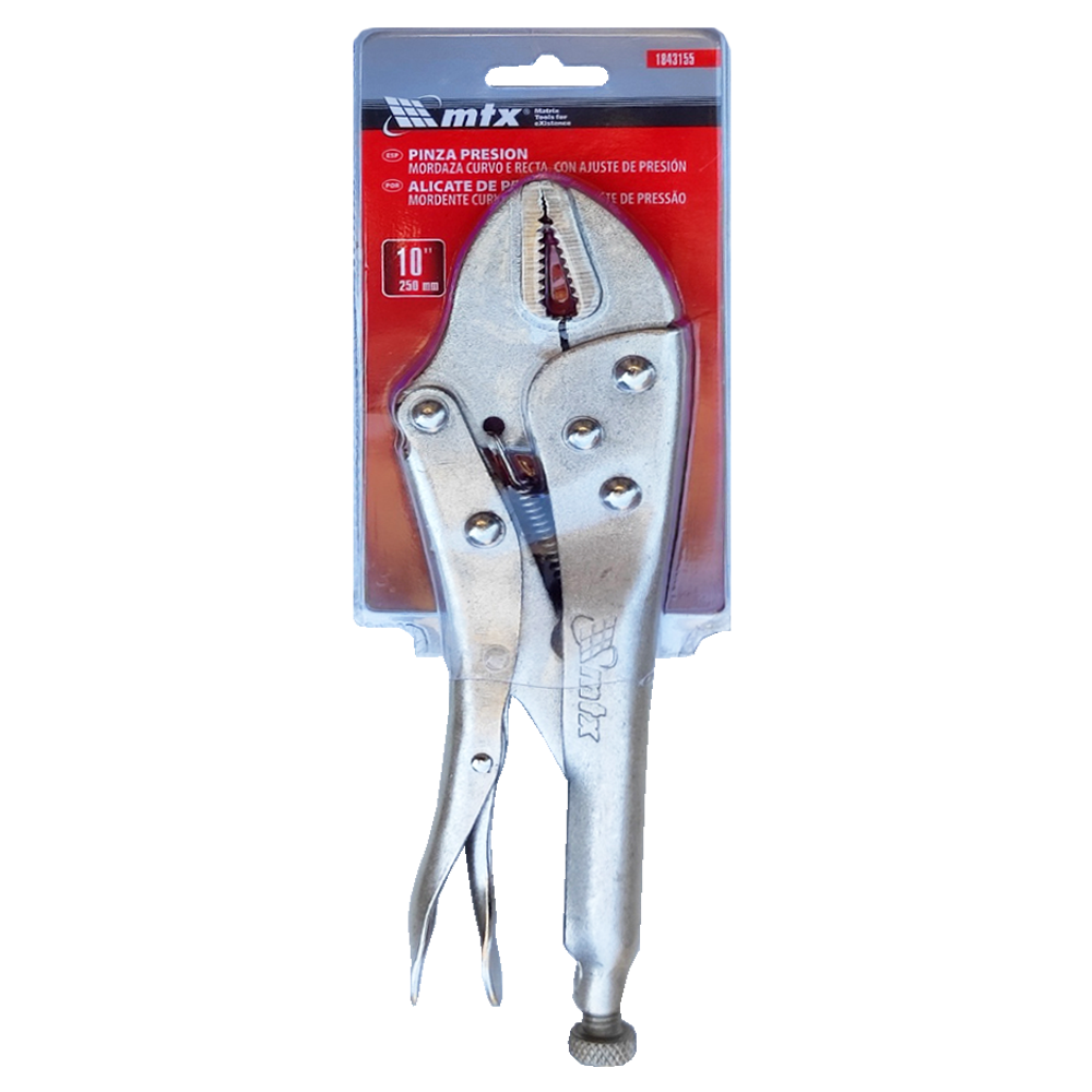 Клещи зажимные прямые MTX CrV с металлическими ручками 250 мм (1843155)