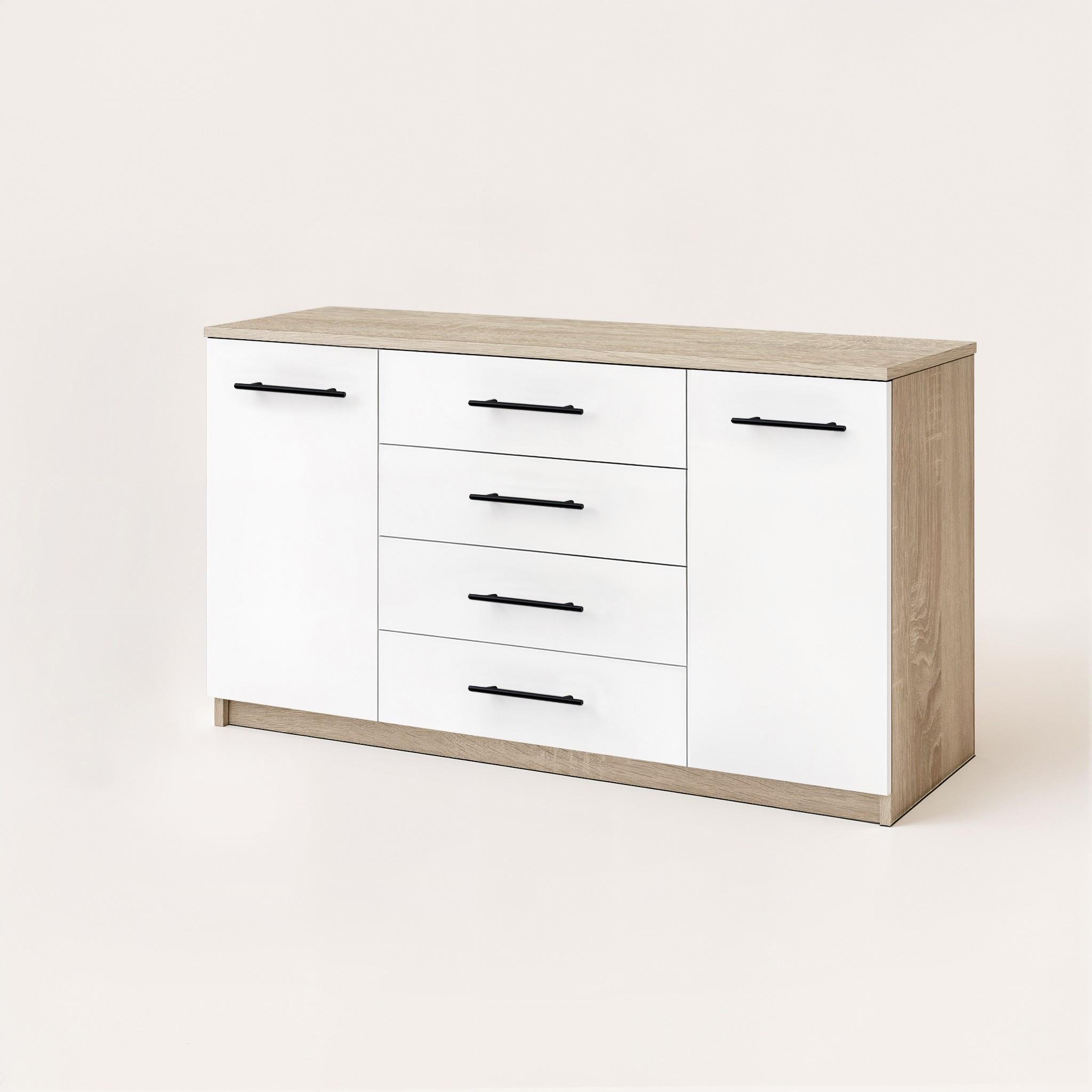 Комод Standart 4+2 1250х350х810 мм Дуб Сонома/Белый - фото 2