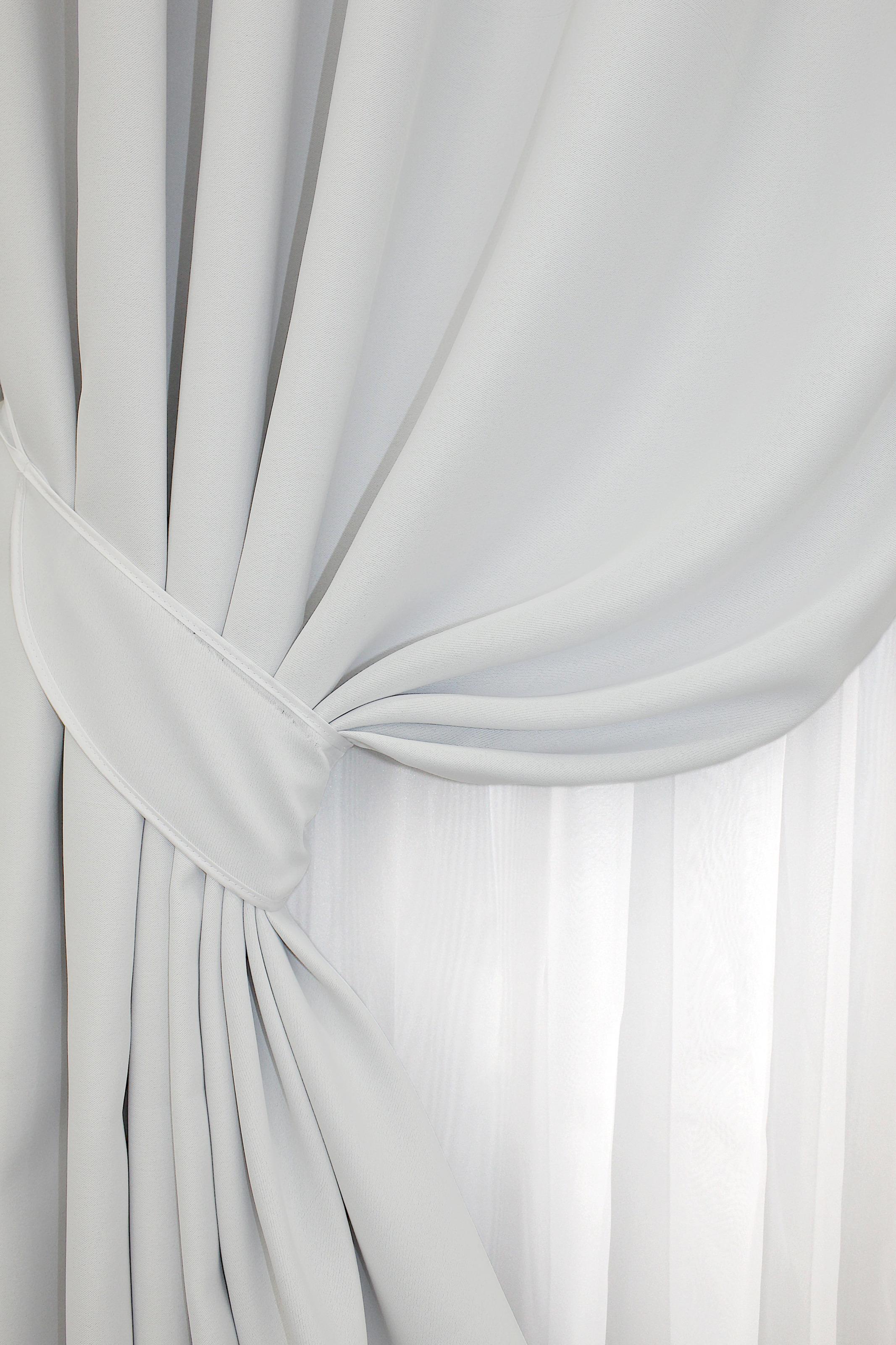 Комплект штор VR-Textil Bagema Rvs № 1247ш блэкаут 150х270 см 2 шт. Светло-серый (33-0080) - фото 4