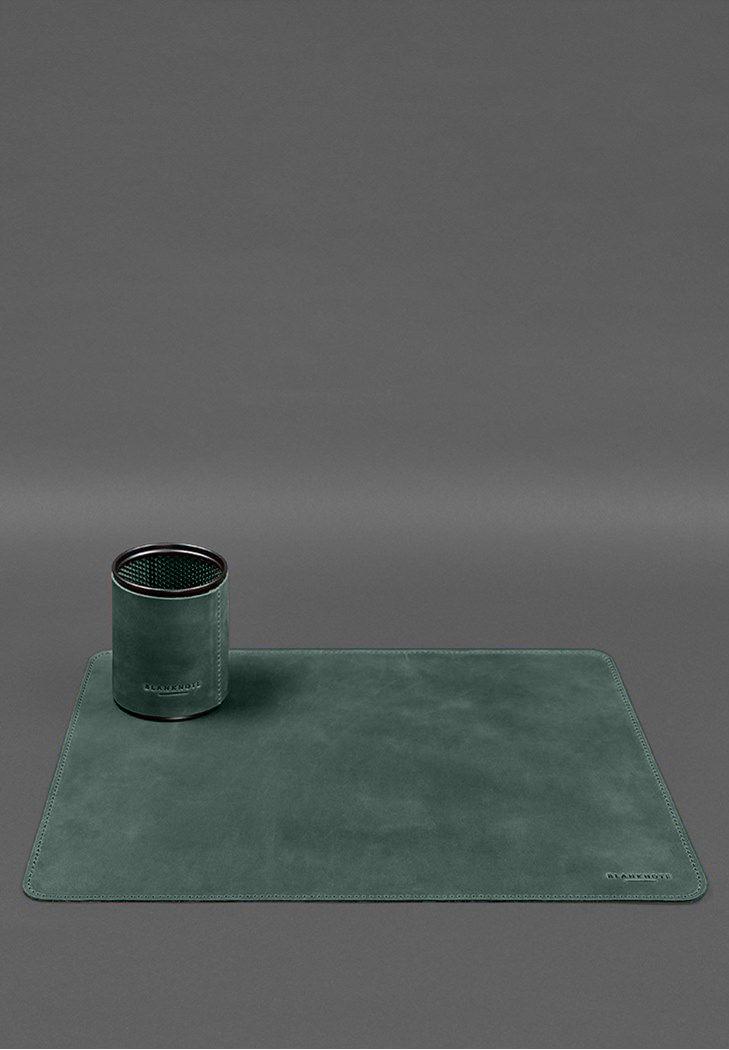 Набор настольный из натуральной кожи 5.0 с картой Украины Crazy Horse Зеленый (A-028352) - фото 3 Набор настольный из натуральной кожи 5.0 с картой Украины Crazy Horse Зеленый (A-028352) - фото 3