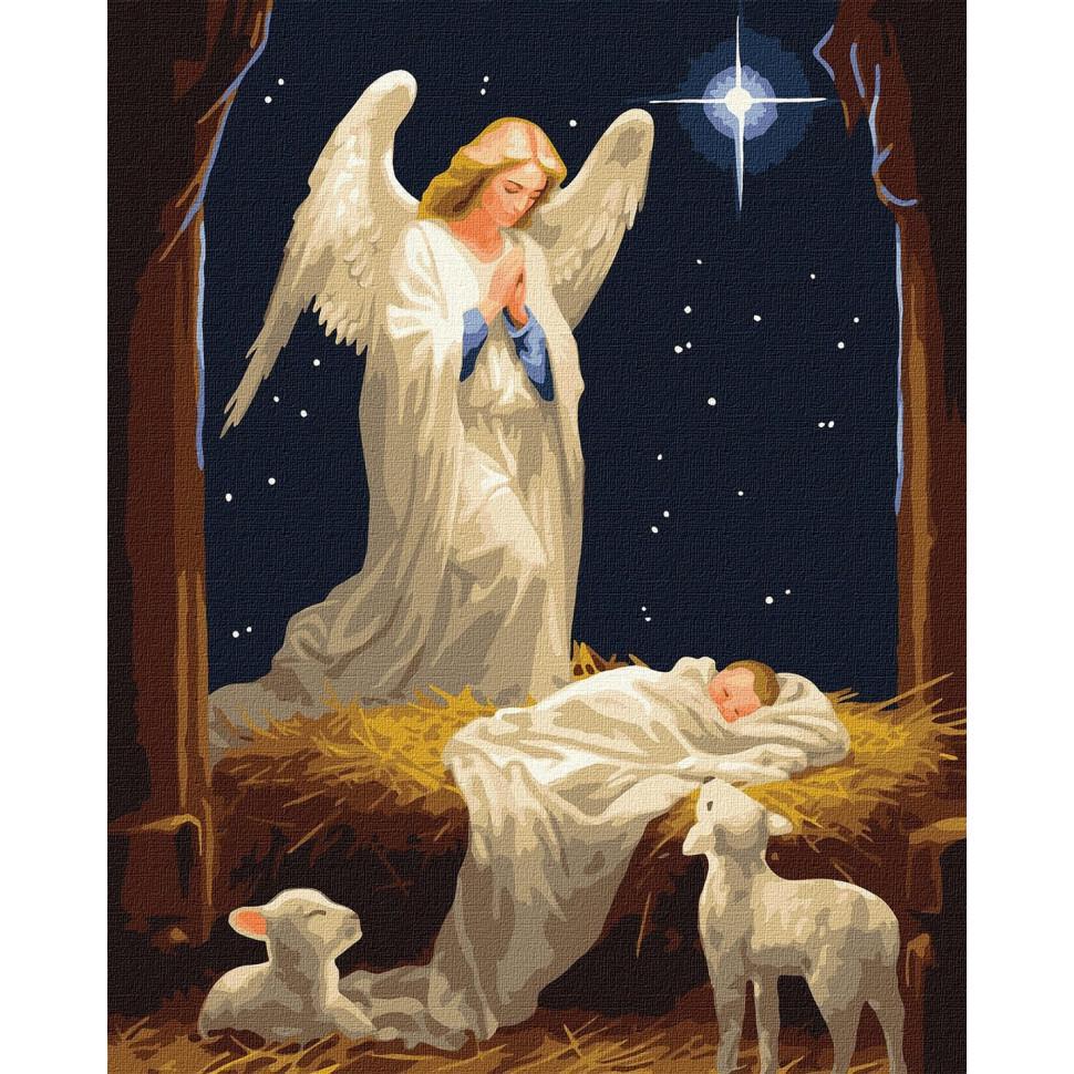 Картина за номерами Ideyka Під захистом янгола KHO8368 40x50 см (RLT35706)