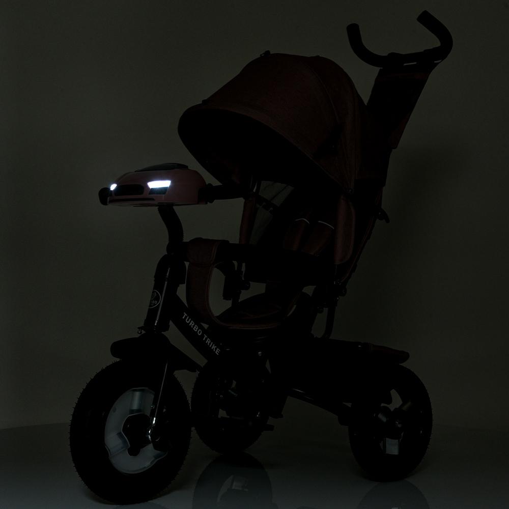 Дитячий велосипед триколісний Turbo Trike MT 1006 гумові колеса Рожевий (294212915) - фото 14