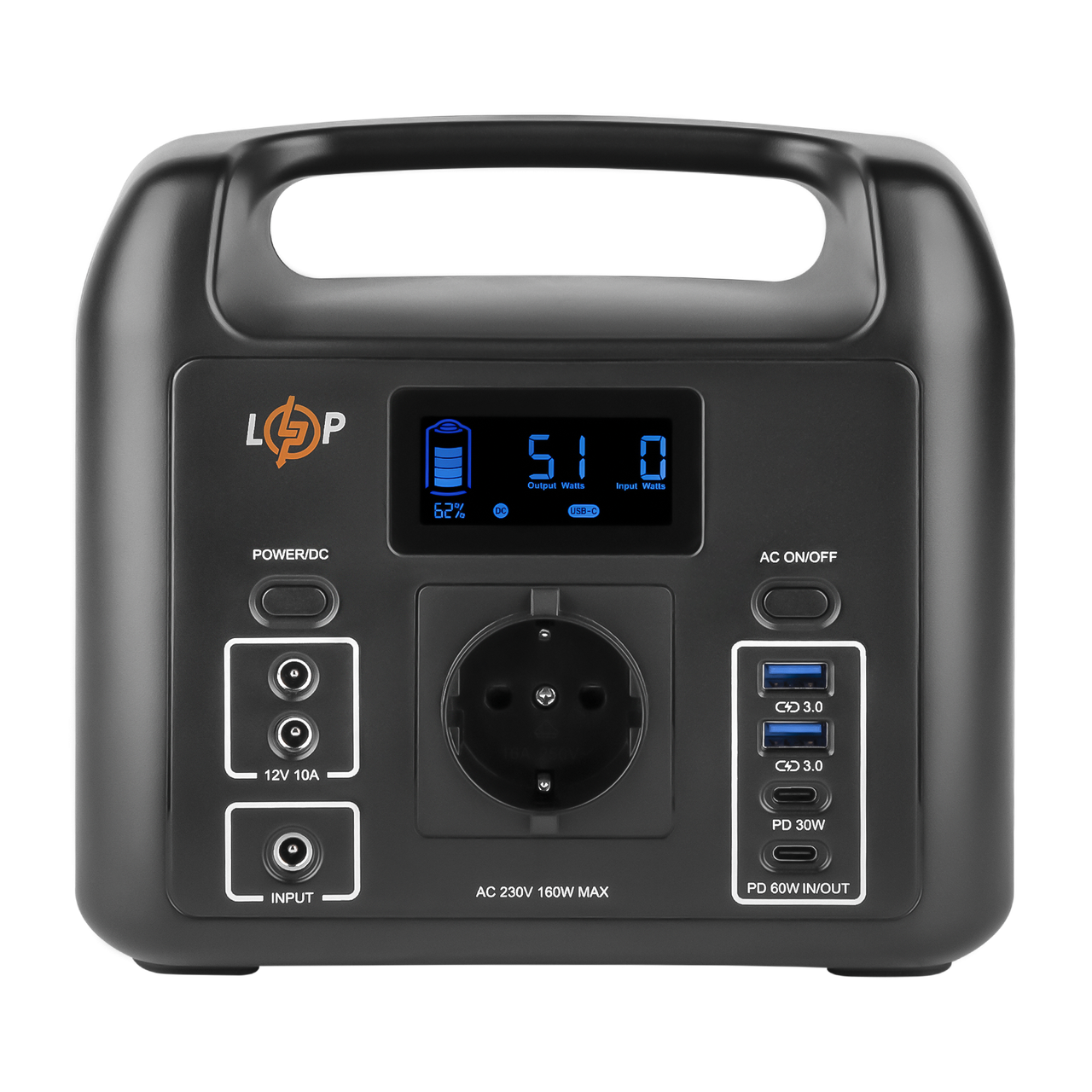 Зарядная станция портативная LP CHARGER 160 160W 204Wh многофункциональная