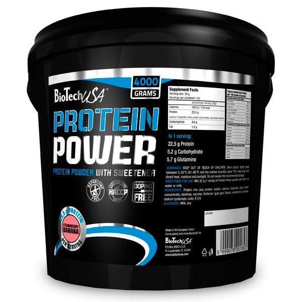 Протеин Protein power Strawberry-banana 4000 г