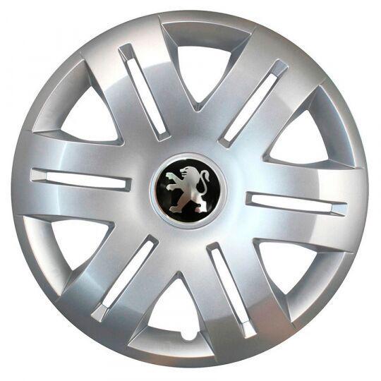 Автомобильные колпаки SKS 406 R16 с логотипом Peugeot 4 шт. Серебристый