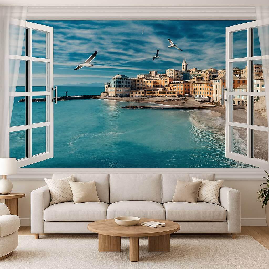 Фотообои флизелиновые Styleo Print-walls 3D Средиземноморское побережье 0186 400х250 см (Pw-0186/4)