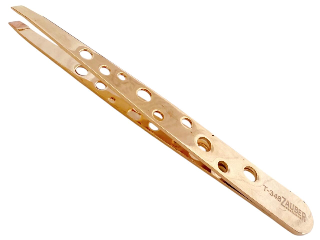 Пінцет для брів скошений Zauber-manicure T-348 Золотий (27735276)