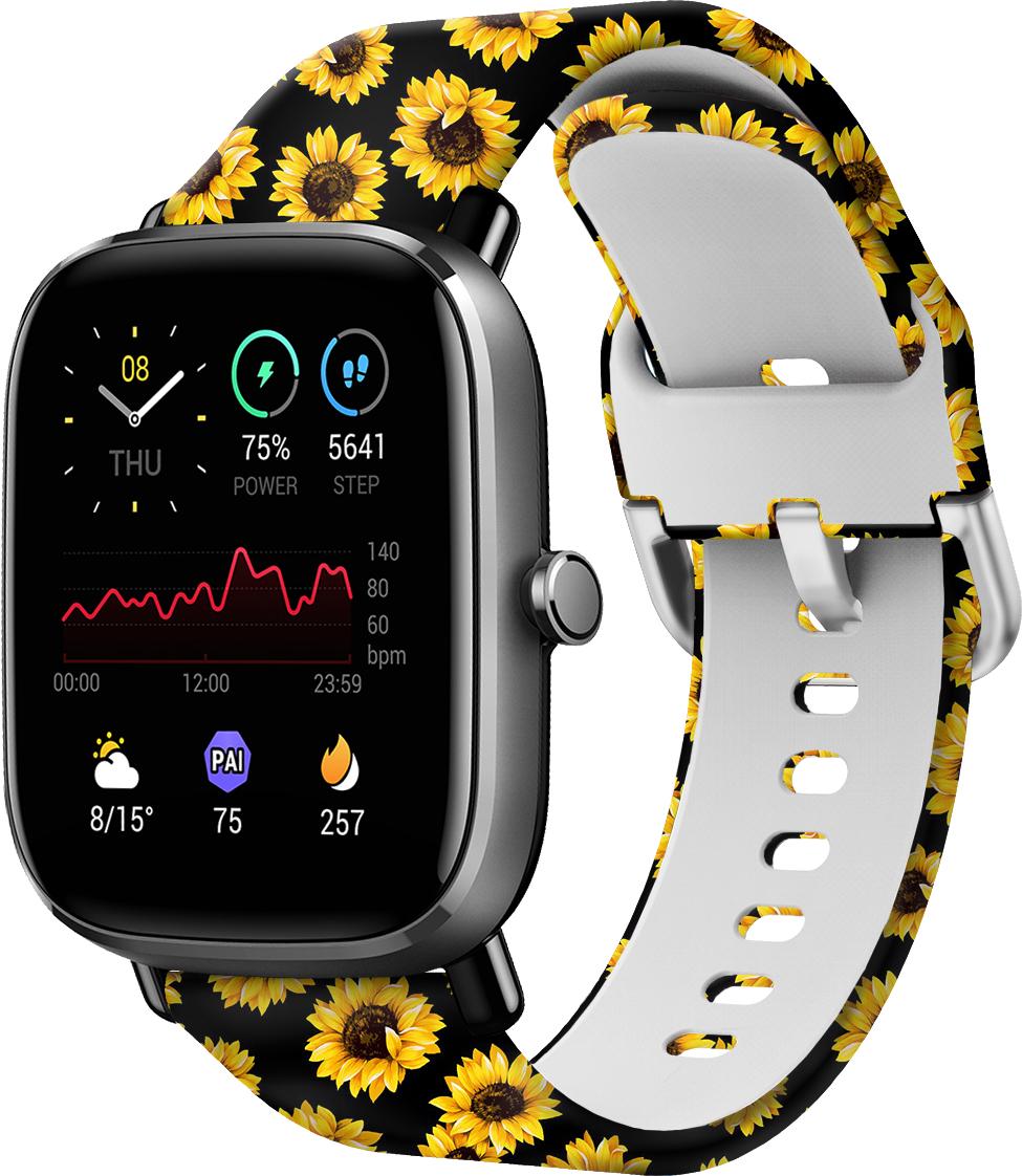 Ремінець Colorful для Amazfit GTS 2 mini Sunflowers (28557)