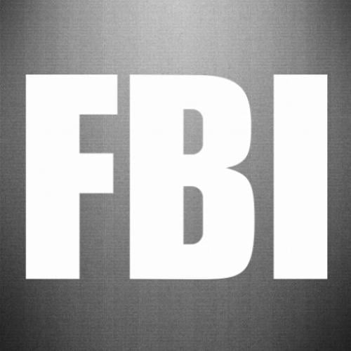 Наклейка FBI 15x10,2 см Білий (21563719)