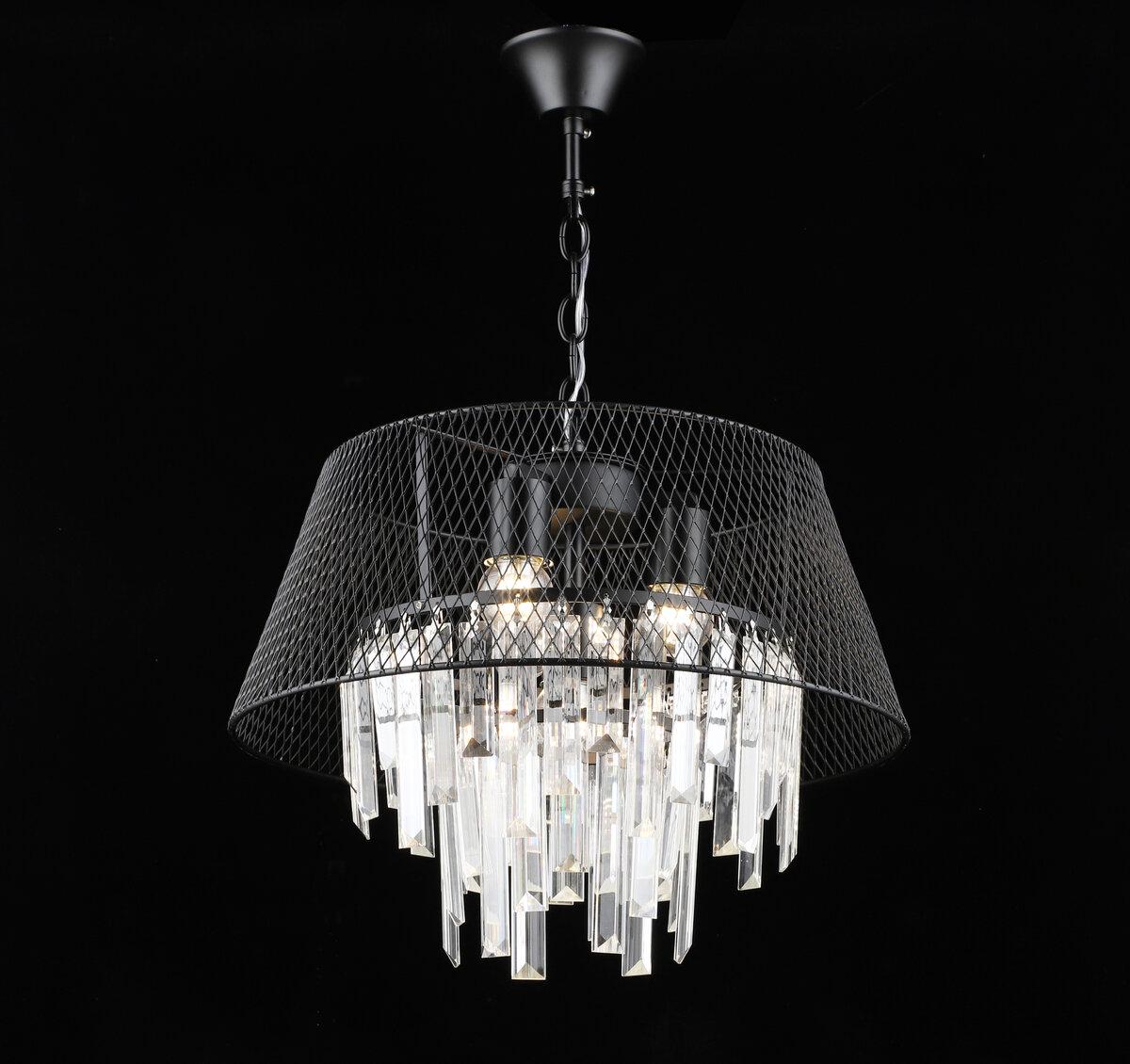 Подвесной светильник хрустальный Sirius B S2452/4 BK (45250)