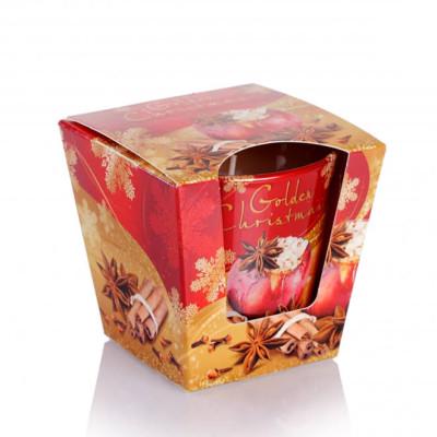 Свечка ароматическая Golden Christmas с корицей и специями (28704)