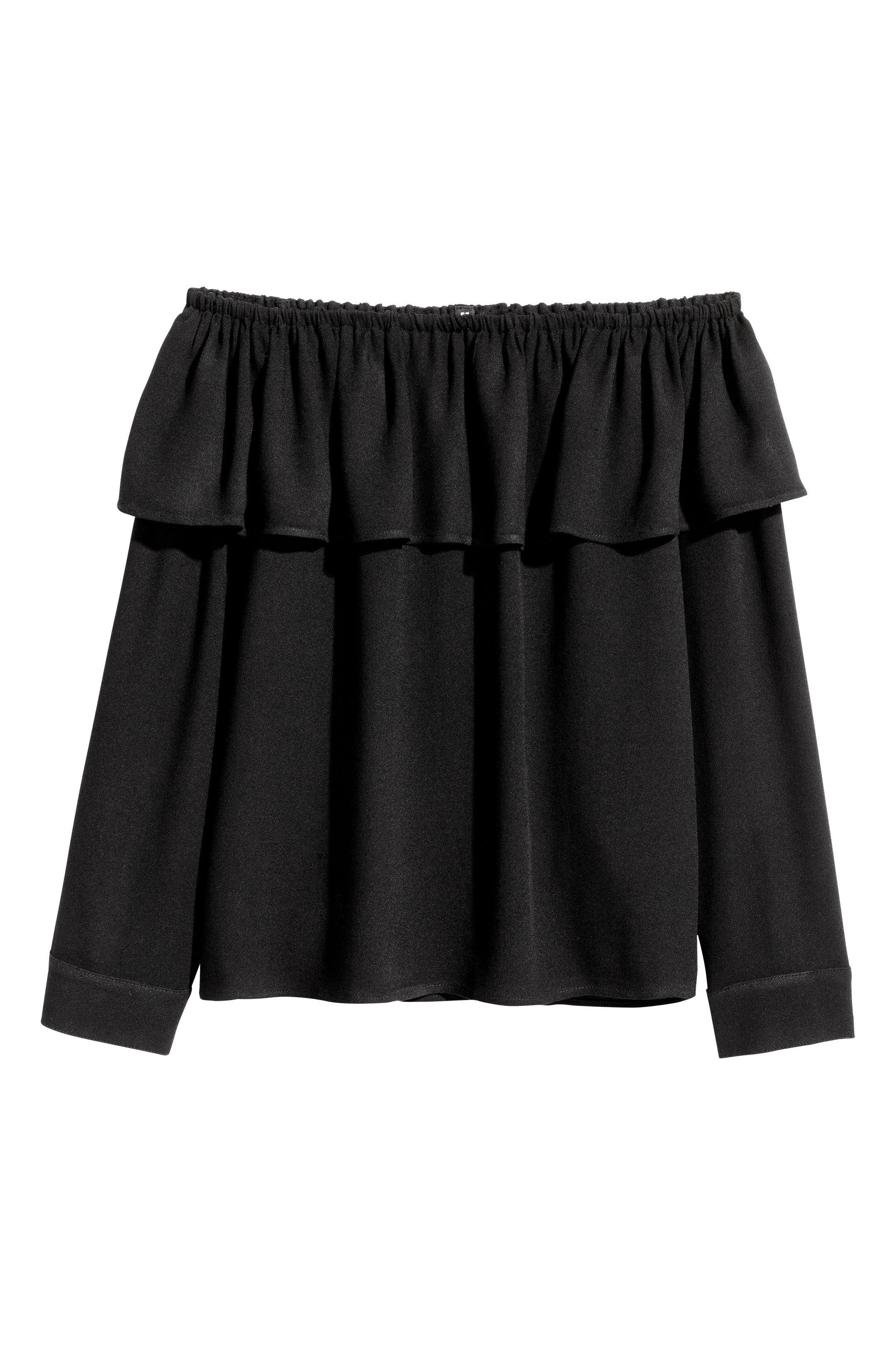 Блуза H&M р. 32 Черный (4574415) - фото 2
