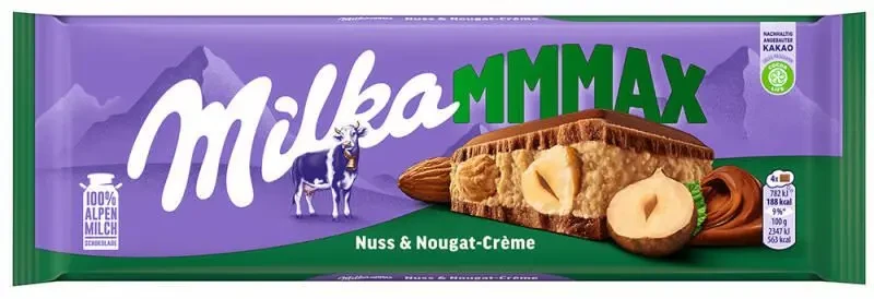 Шоколад MILKA Max Nuss Nougat Creme 300 г (2081732334)