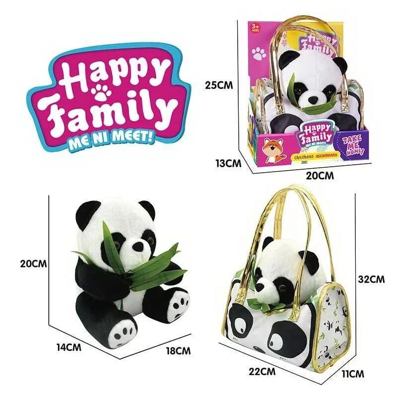 М'яка іграшка CH 6037 B/72/2 Панда з сумочкою в коробці 20 см (25469516) - фото 2 М'яка іграшка CH 6037 B/72/2 Панда з сумочкою в коробці 20 см (25469516) - фото 2