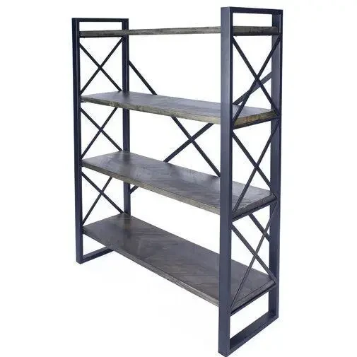 Стеллаж узкий Loft NS-1878 низкий с Х-образными боковинами (3075773951)