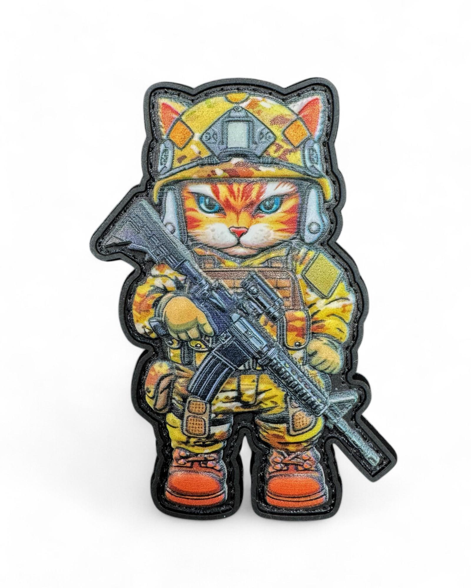 Шеврон-патч Котик с оружием (23374494)