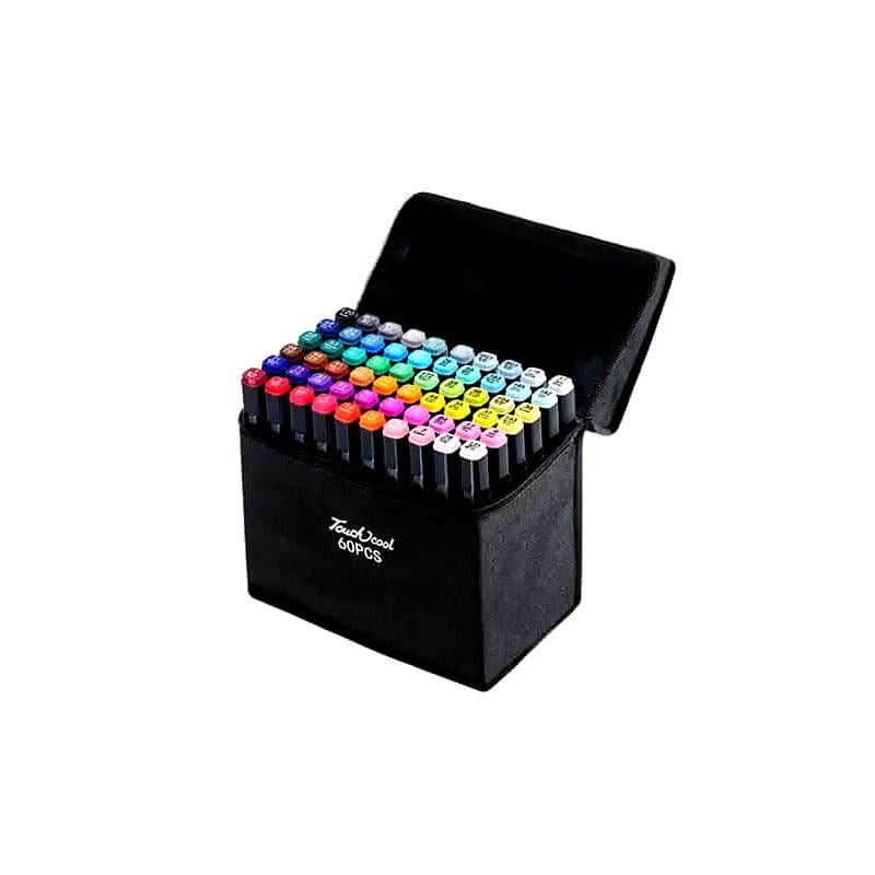 Набор двухсторонних скетч-маркеров Touch для рисования на спиртовой основе 168 шт.