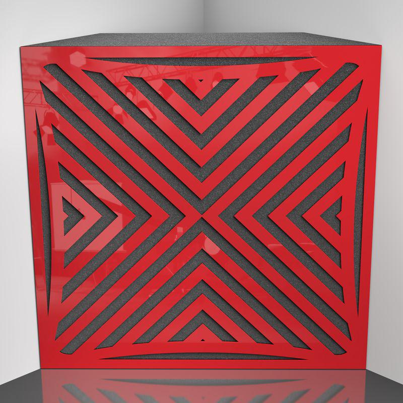Бас ловушка Ecosound Urban Plastic 50х50 см 100 мм Красный (1743)