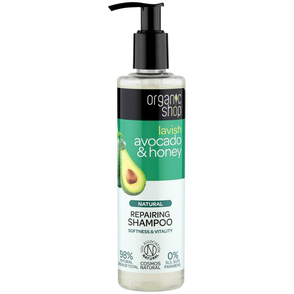 Шампунь відновлювальний Organic Shop Natural Repairing з авокадо і медом 280 мл (4743318182940)