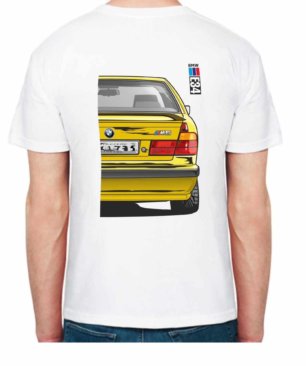 Футболка мужская Avtolife BMW E34 MotorSport R 406134 S Желтый/Белый (2496454927)