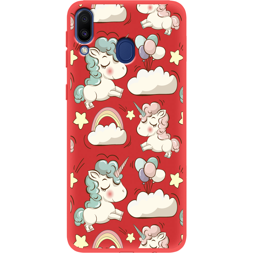Чехол Boxface Samsung M205 Galaxy M20 Unicorns Красный силикон (36205-cc2-43047)